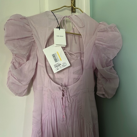 Isabel Marant Summer Dress Katici Light Pink NWT 36 Cotton/ Silk, Retail $1742 - Picture 10 of 10